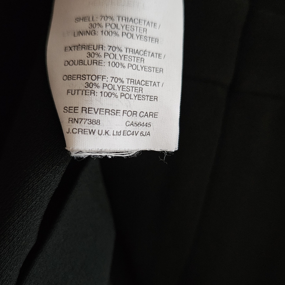 J.Crew 6P Black Shift Dress With Tulip Hem - Picture 7 of 8